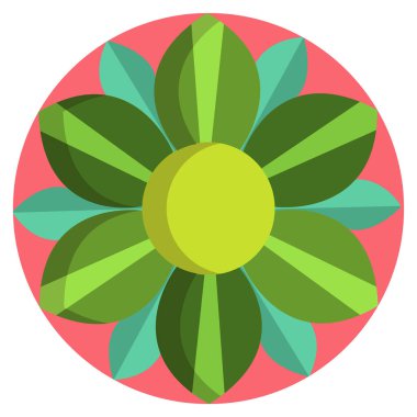 soyut çiçek süsleme, vektör çizim 