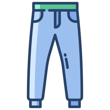 Pantolon web simgesi basit vektör illüstrasyonu