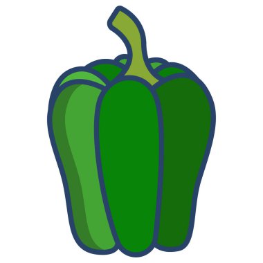 Biber. sebze vektör çizgisi simgesi