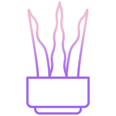 Bitki simgesinin vektör illüstrasyonu