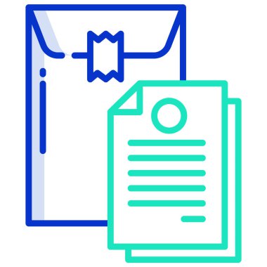 Belge. Web simgesi basit illüstrasyon