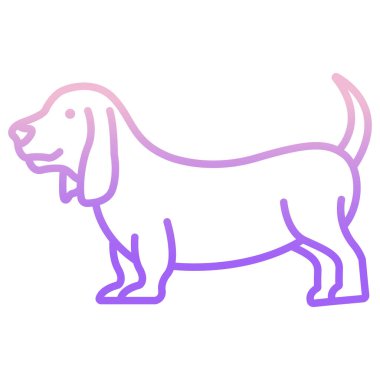 köpek simgesi, vektör illüstrasyonu