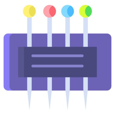 Basit düz vektör iğne çizimi