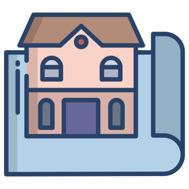 Ev. Web simgesi basit illüstrasyon