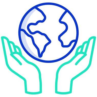 Toprak. Web simgesi basit tasarım