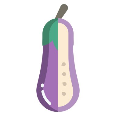 Patlıcan simgesinin vektör çizimi