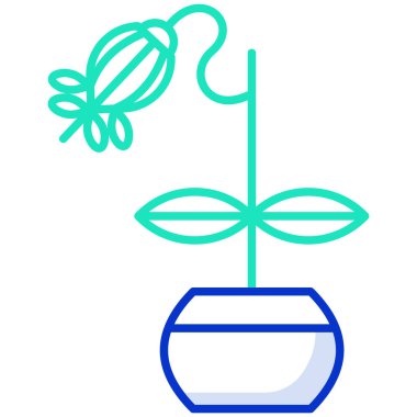 Çiçek. Web simgesi basit illüstrasyon 