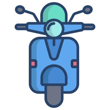 scooter web simgesi basit vektör illüstrasyonu