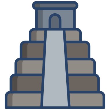 Piramit. Web simgesi basit illüstrasyon 