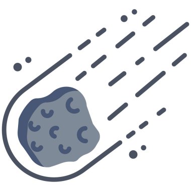 Basit vektör simgesi, göktaşının çizimi