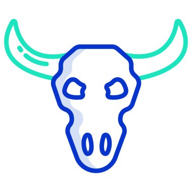 Basit vektör simgesi, Hayvan Kafatası 'nın çizimi