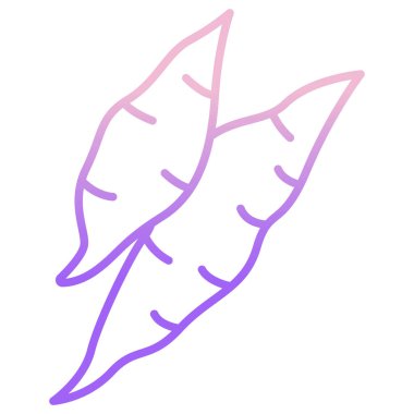 beyaz arkaplanda mor yaprak simgesi