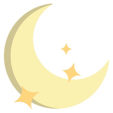 Ay simgesi, vektör illüstrasyonu