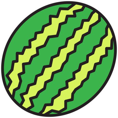 Karpuz simgesi, vektör çizimi 