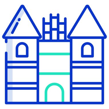 Bina. Web simgesi basit illüstrasyon