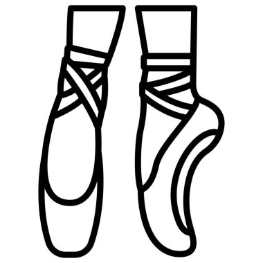 Basit vektör simgesi, Bale ayakkabılarının çizimi