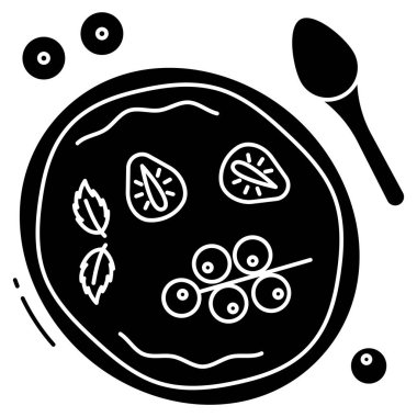 yiyecek ikonu vektör illüstrasyonu