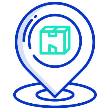 konum pin simgesi, vektör illüstrasyonu