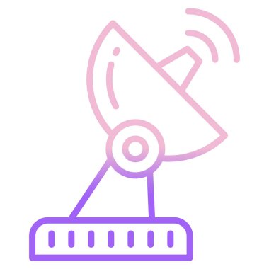 Uydu. Web simgesi basit illüstrasyon