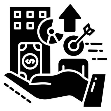 Yatırım simgesi, vektör illüstrasyonu