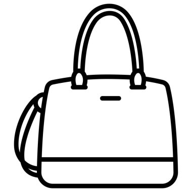 El çantası simgesini, basit vektör çizim
