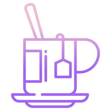 Kahve fincanı ikon vektörü. Web sayfası imzası için basit çaydanlık kupası özeti.