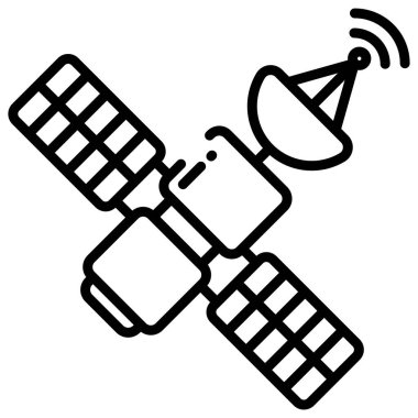 Uydu. Web simgesi basit illüstrasyon