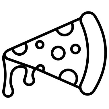 Pizza web simgesi, vektör çizim 