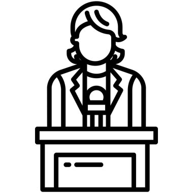 İş adamı. Web simgesi basit illüstrasyon