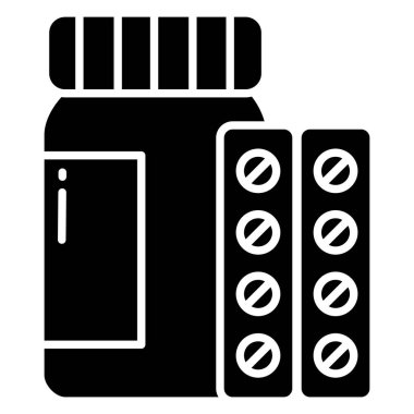 Tıbbi ögelerin basit vektör simgesi