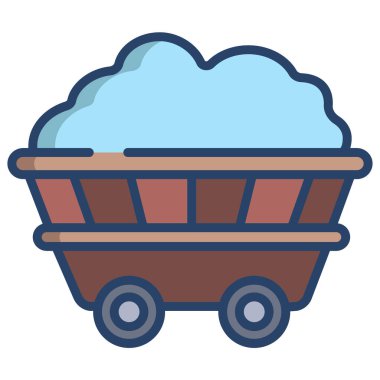 Wagon web simgesi basit vektör illüstrasyonu