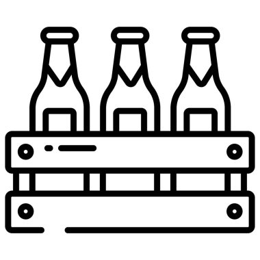 bira web simgesi, vektör illüstrasyonu 