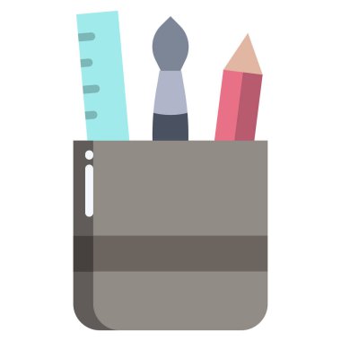 Kalem. Web simgesi basit illüstrasyon