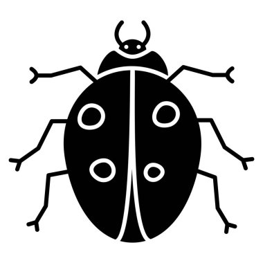 Böcek ikonu. özet böcek hamamböceği vektör sembolü.