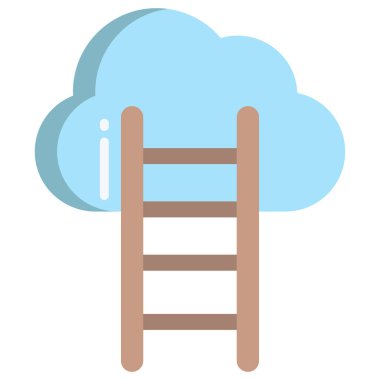 Bulut. Web simgesi basit illüstrasyon