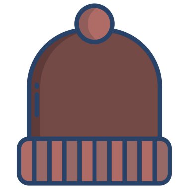 Beanie web simgesi, vektör illüstrasyonu