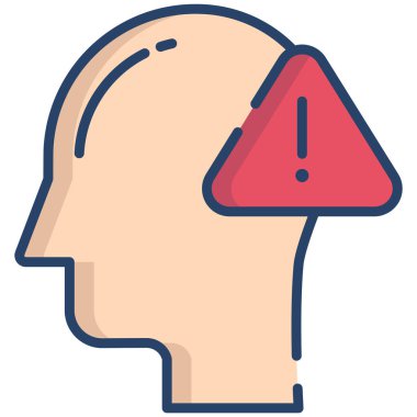 Ünlem işaretli insan yüzü, vektör illüstrasyon tasarımı