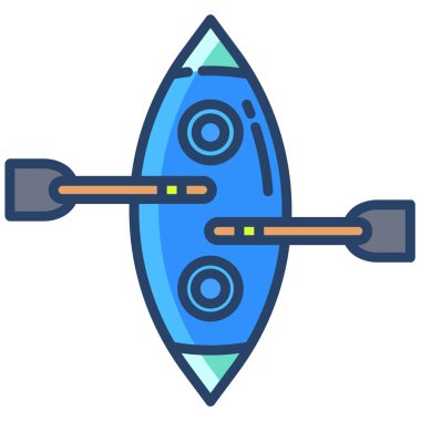 Kürek çekmek. Web simgesi basit illüstrasyon