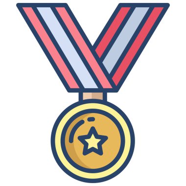 Basit vektör simgesi, ödül illüstrasyonu 