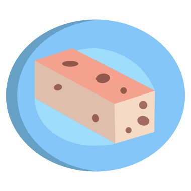 Beyaz arkaplanda basit vektör peyniri simgesi