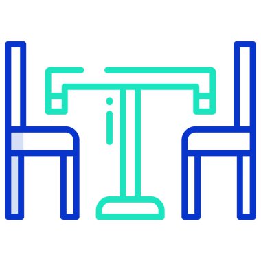 Yemek Masası simge vektör çizim