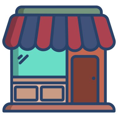 Dükkan. Web simgesi basit illüstrasyon