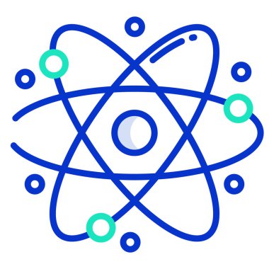 Basit vektör simgesi, atomun çizimi