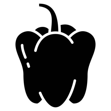 Biber. sebze vektör çizgisi simgesi