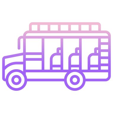 Karavan. Web simgesi basit illüstrasyon