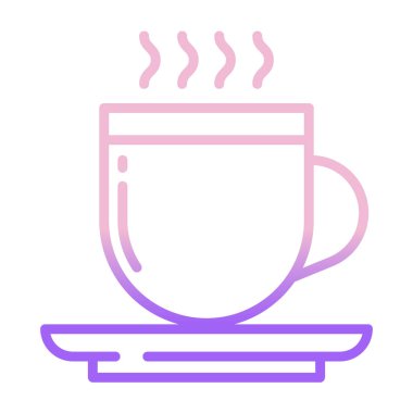 Beyaz arkaplanda çay basit vektör simgesi