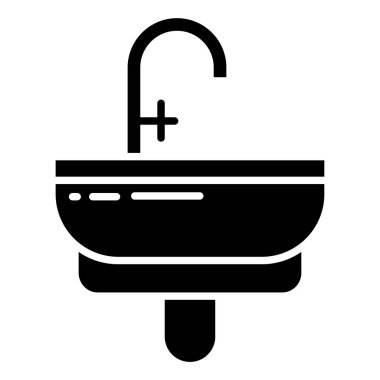 Banyo. Web simgesi basit illüstrasyon