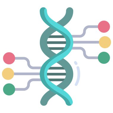 dna. Web simgesi basit illüstrasyon 