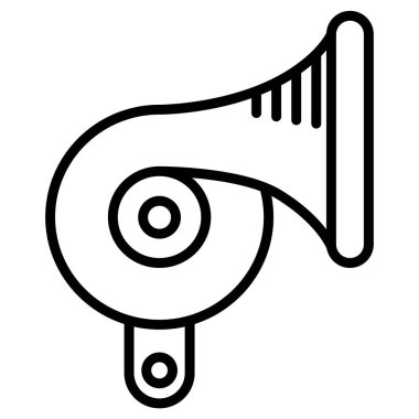 Basit vektör simgesi, hoparlör çizimi