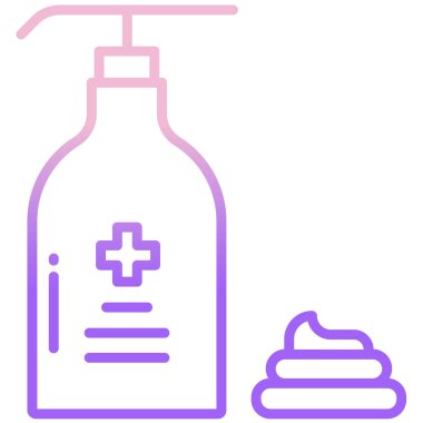 Tıbbi ve sağlık hizmetleri ikonu. Web için su şişesi vektör simgelerinin özet çizimi